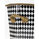 Фарфоровое кашпо Black and white square варинант исполнения - 5 | Loft Concept в Волгограде