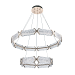 Люстра с 2-мя кольцами с текстурным природным рисунком IceFlame варинант исполнения - 9 | Loft Concept в Волгограде