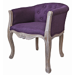 Кресло низкое в стиле прованс Louis French Armchair purple flax варинант исполнения - 1 | Loft Concept в Волгограде