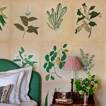 Обои ручная роспись Botanical Studies Linnaeus colourway варинант исполнения - 5 | Loft Concept в Волгограде
