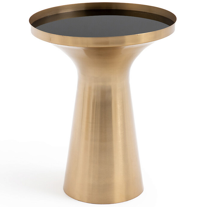 Приставной столик из латуни Grant Brass Side Table Латунь Черный Приставной столик из латуни Grant Brass Side Table Латунь Черный в Волгограде | Loft Concept