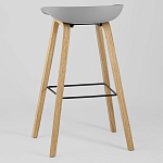 Барный стул на ножках из натурального дерева Boras Grey варинант исполнения - 5 | Loft Concept в Волгограде