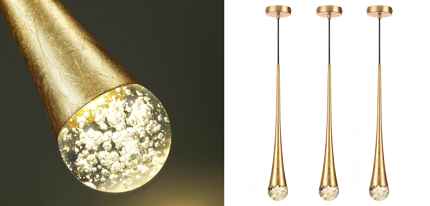 Подвесной светильник Golden Drop Lamp Подвесной светильник Golden Drop Lamp - Loft-Concept в Волгограде