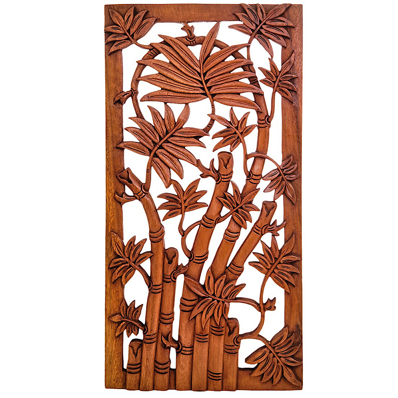 Панно из дерева Bamboos Panel With Trees Коричневый в Волгограде | Loft Concept 