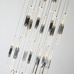 Люстра с прямоугольными плафонами из хрусталя Esme Rectangular Crystal Chrome Chandelier варинант исполнения - 2 | Loft Concept в Волгограде