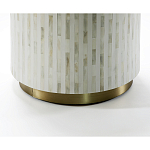 Круглый приставной столик с инкрустацией RADIAL BONE INLAY SIDE TABLE варинант исполнения - 2 | Loft Concept в Волгограде