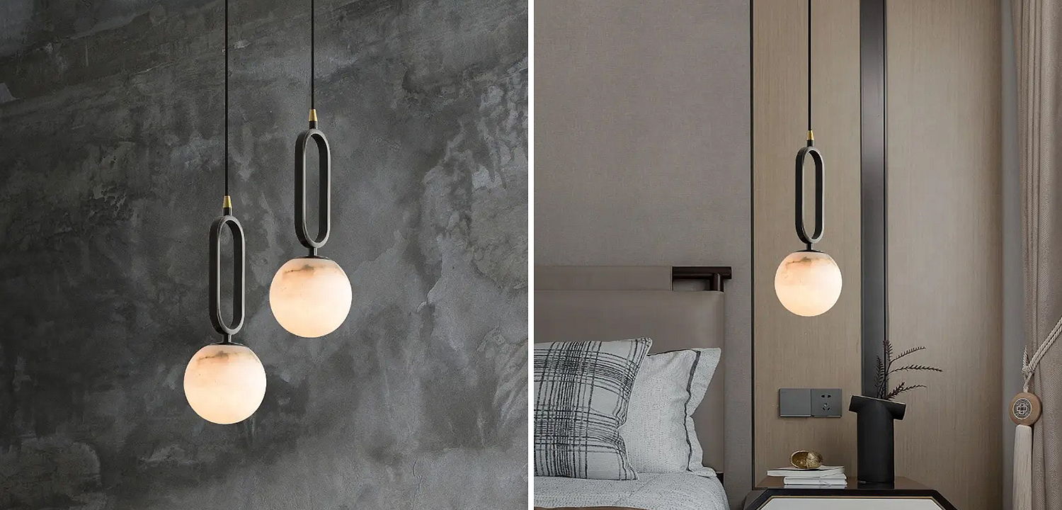 Подвесной светильник Reine Marble Hanging Lamp Подвесной светильник Reine Marble Hanging Lamp - Loft-Concept в Волгограде