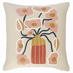 Подушка с цветочным принтом Blooming Elegance Rose
