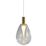 Подвесной светильник со стеклянным плафоном в форме капли NAOMI drop transparent glass варинант исполнения - 1 | Loft Concept в Волгограде