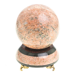 Часы настольные в виде шара из натурального камня Ball Stone Clock варинант исполнения - 3 | Loft Concept в Волгограде