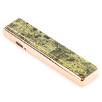 Зажигалка электронная с накладкой из натурального камня Змеевик и с USB проводом для зарядки Stone Lighters варинант исполнения - 1 | Loft Concept в Волгограде