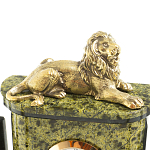 Настольный письменный набор из змеевика и бронзы с декором в виде льва Successful Leader варинант исполнения - 3 | Loft Concept в Волгограде