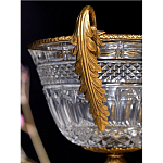 Чаша из прозрачного стекла с ручками и ободком из бронзы Eden Garden варинант исполнения - 3 | Loft Concept в Волгограде