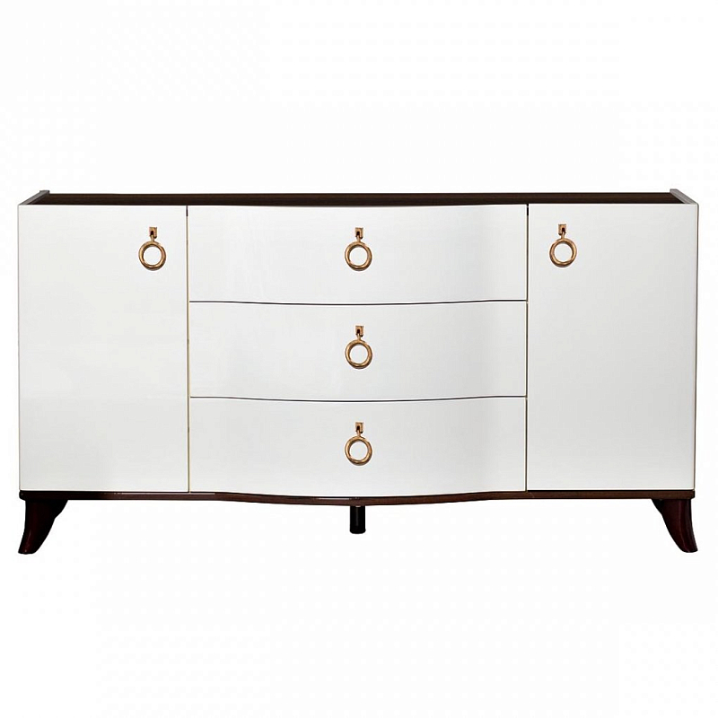 Комод White Classic Белый Золотой Белый Коричневый Комод White Classic Белый Золотой Белый Коричневый в Волгограде | Loft Concept