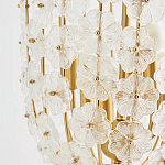 Подвесной светильник декорированный цветами из стекла Lightness of Flowers варинант исполнения - 2 | Loft Concept в Волгограде