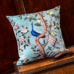 Подушка декоративная с изображением птицы в саду Chinoiserie Bird in the Garden Cushion варинант исполнения - 2 | Loft Concept в Волгограде
