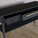 Дизайнерская Консоль с полкой и ящиком Primo Черный дуб варинант исполнения - 6 | Loft Concept в Волгограде