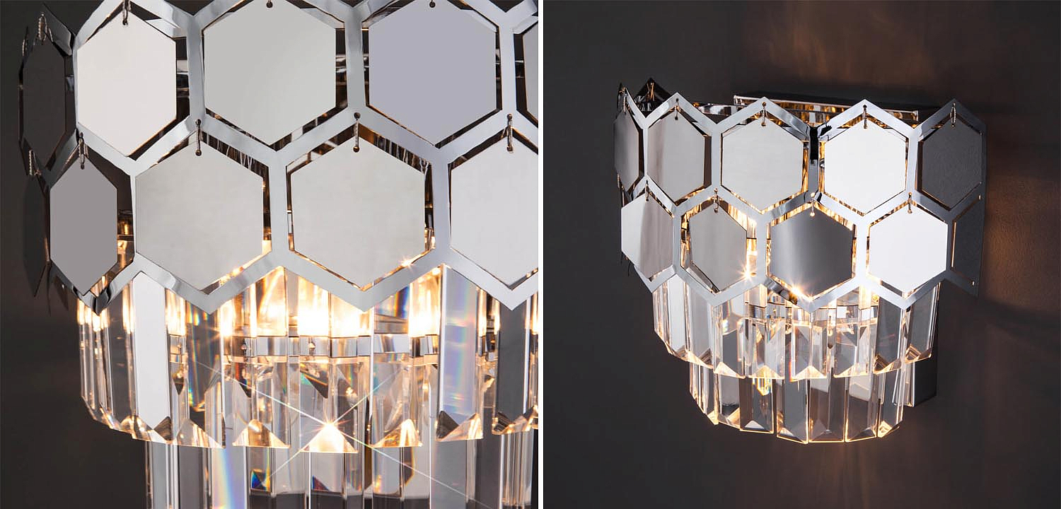Бра Hanging Hexagon Moira Sconce chrome Бра Hanging Hexagon Moira Sconce chrome - Loft-Concept в Волгограде