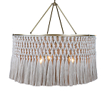 Люстра круглая плетеная с бахромой Wicker Tassel Chandelier варинант исполнения - 1 | Loft Concept в Волгограде