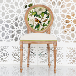 Стул бежевый из натурального бука с изображением птицы в саду Blooming Colored Birds варинант исполнения - 3 | Loft Concept в Волгограде