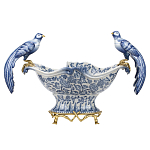 Фарфоровая чаша с птицами Blue and White варинант исполнения - 1 | Loft Concept в Волгограде