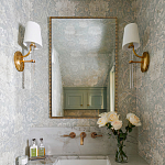 Зеркало прямоугольное в фактурной золотой раме Reflective Fabric варинант исполнения - 2 | Loft Concept в Волгограде