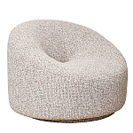 Кресло вращающееся круглой формы из серого шенилла Favorite Vacation Place варинант исполнения - 4 | Loft Concept в Волгограде