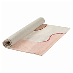 Ковер из хлопка с абстрактным принтом бежевого цвета Elysian Flow Blush варинант исполнения - 2 | Loft Concept в Волгограде