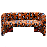 Акцентный Двухместный Диван Leela Оранжевый Орнамент варинант исполнения - 3 | Loft Concept в Волгограде