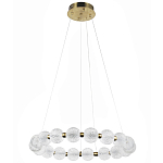 Светодиодная кольцевая люстра с круглыми плафонами Crystal Globule Chandelier варинант исполнения - 2 | Loft Concept в Волгограде