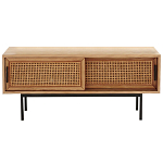 ТВ-тумба из дуба и плетеного ротанга Wicker Chasey TV Stand варинант исполнения - 1 | Loft Concept в Волгограде