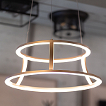 Люстра золотого цвета с 2-мя светодиодными кольцами Eurofase варинант исполнения - 8 | Loft Concept в Волгограде