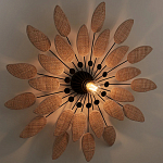 Настенный светильник с плетеным декором Wicker Leaves Wall Lamp варинант исполнения - 2 | Loft Concept в Волгограде