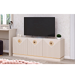 ТВ-тумба с 3-мя фактурными дверцами Satin Furniture варинант исполнения - 3 | Loft Concept в Волгограде