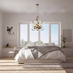 Люстра в виде клетки с цветами Flower Cell варинант исполнения - 4 | Loft Concept в Волгограде