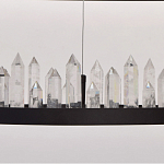 Люстра с двумя кольцами черного цвета с хрустальными элементами QUARTZ CRYSTAL варинант исполнения - 6 | Loft Concept в Волгограде