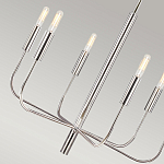 Люстра с 6-ю лампами на тонких изогнутых рожках в современном стиле Feiss варинант исполнения - 11 | Loft Concept в Волгограде