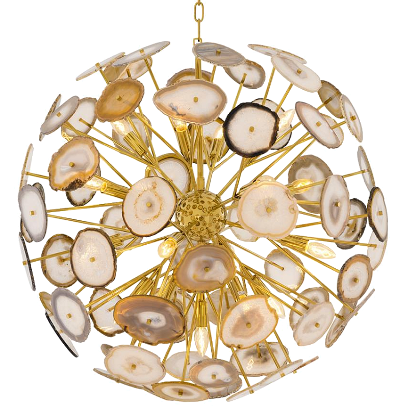 Люстра Chandelier Branquinho L Глянцевое золото Бежево-серый Люстра Chandelier Branquinho L Глянцевое золото Бежево-серый в Волгограде | Loft Concept