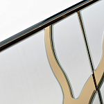 Консоль с ящиками зеркальная с золотым декором Gold Painted Mirror Console варинант исполнения - 3 | Loft Concept в Волгограде