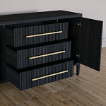 Буфет Primo с тремя ящиками и двумя фасадами Черный дуб варинант исполнения - 4 | Loft Concept в Волгограде