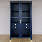 Дизайнерский шкаф витрина Elsa Dreams Blue с 4-мя ящиками варинант исполнения - 1 | Loft Concept в Волгограде