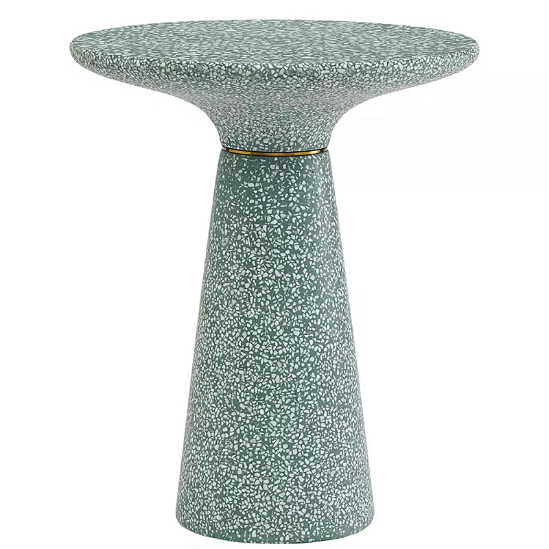 Кофейный столик круглый Stone Base Зеленый Черный Кофейный столик круглый Stone Base Зеленый Черный в Волгограде | Loft Concept