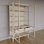 Витрина Primo со стеклянными фасадами и буфетом шпон Светлый дуб варинант исполнения - 4 | Loft Concept в Волгограде