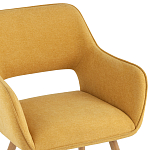 Стул в рогожке желтого цвета NEASAN STOOL варинант исполнения - 7 | Loft Concept в Волгограде