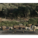 Дизайнерский круглый кофейный стол из металла с мраморным декором PANNA COTTA Coffee Table варинант исполнения - 3 | Loft Concept в Волгограде