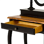 Трельяж черный из массива березы с зеркалом и ящиком Vintage варинант исполнения - 2 | Loft Concept в Волгограде