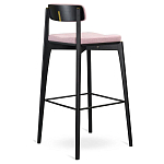 Барный стул из массива ясеня с обивкой из рогожки Elegant Ash Shape варинант исполнения - 3 | Loft Concept в Волгограде