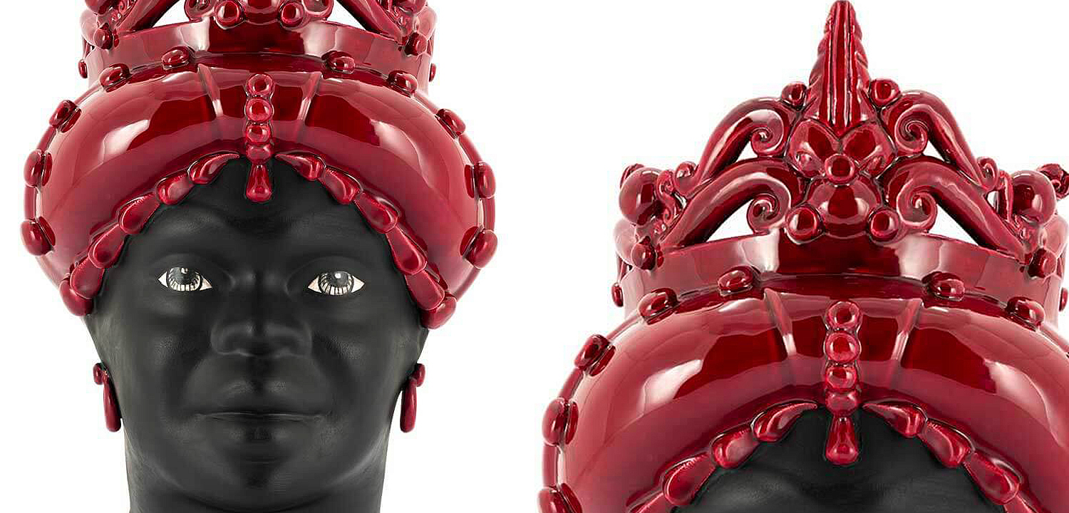 Ваза VASE MORO LADY MED. MAT H45 burgundy - Loft-Concept в Волгограде