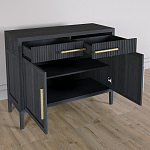 Буфет Primo с двумя ящиками и двумя фасадами Черный дуб варинант исполнения - 4 | Loft Concept в Волгограде