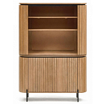 Буфет высокий из дерева манго и металла с открытыми полками и 2-мя дверцами Toinette варинант исполнения - 3 | Loft Concept в Волгограде